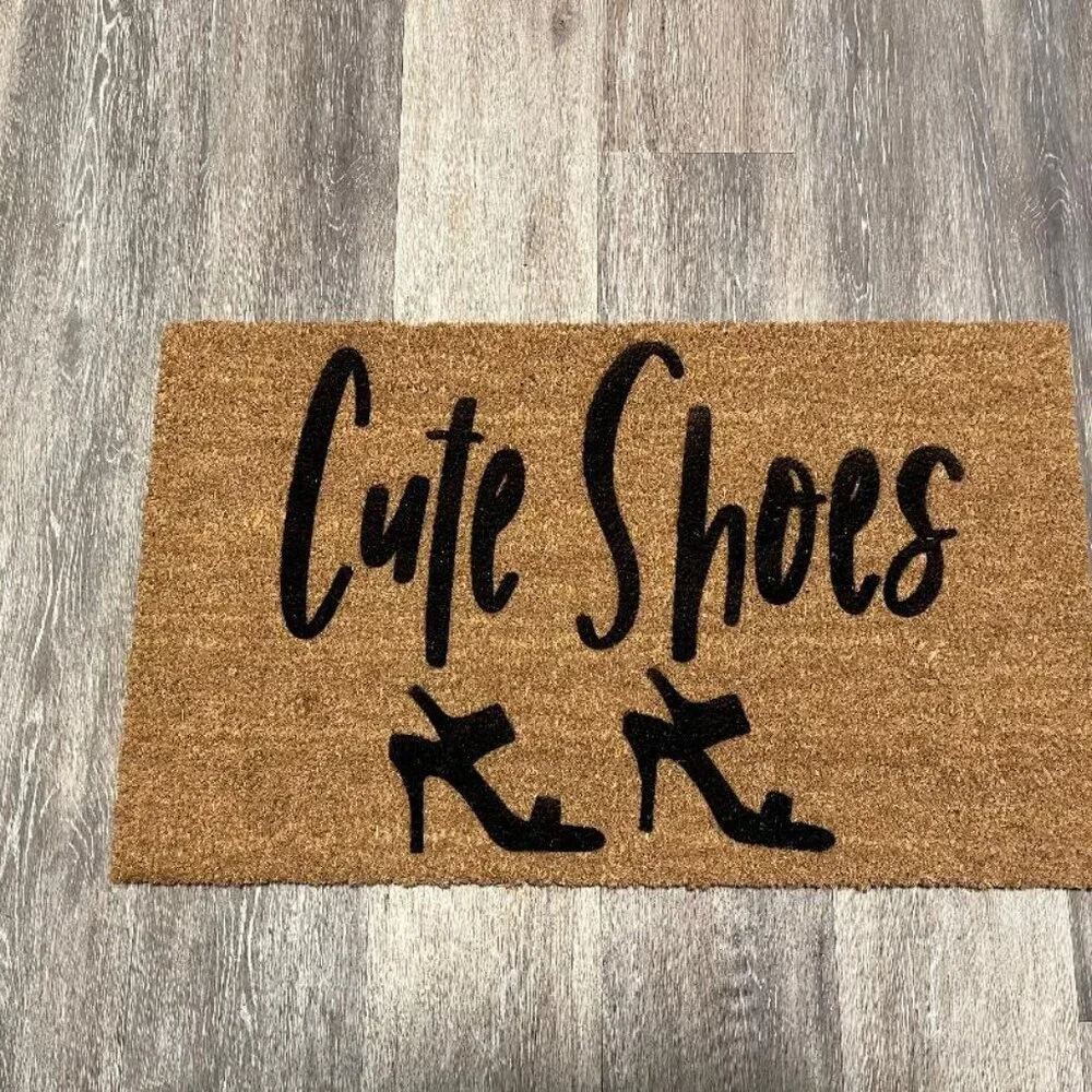 Cute Shoes decorative coir doormat